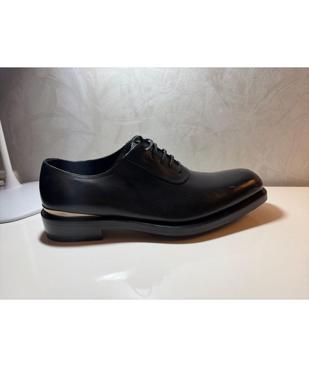 FERRAGAMO Черные кожаные низкие ботинки, фото 9