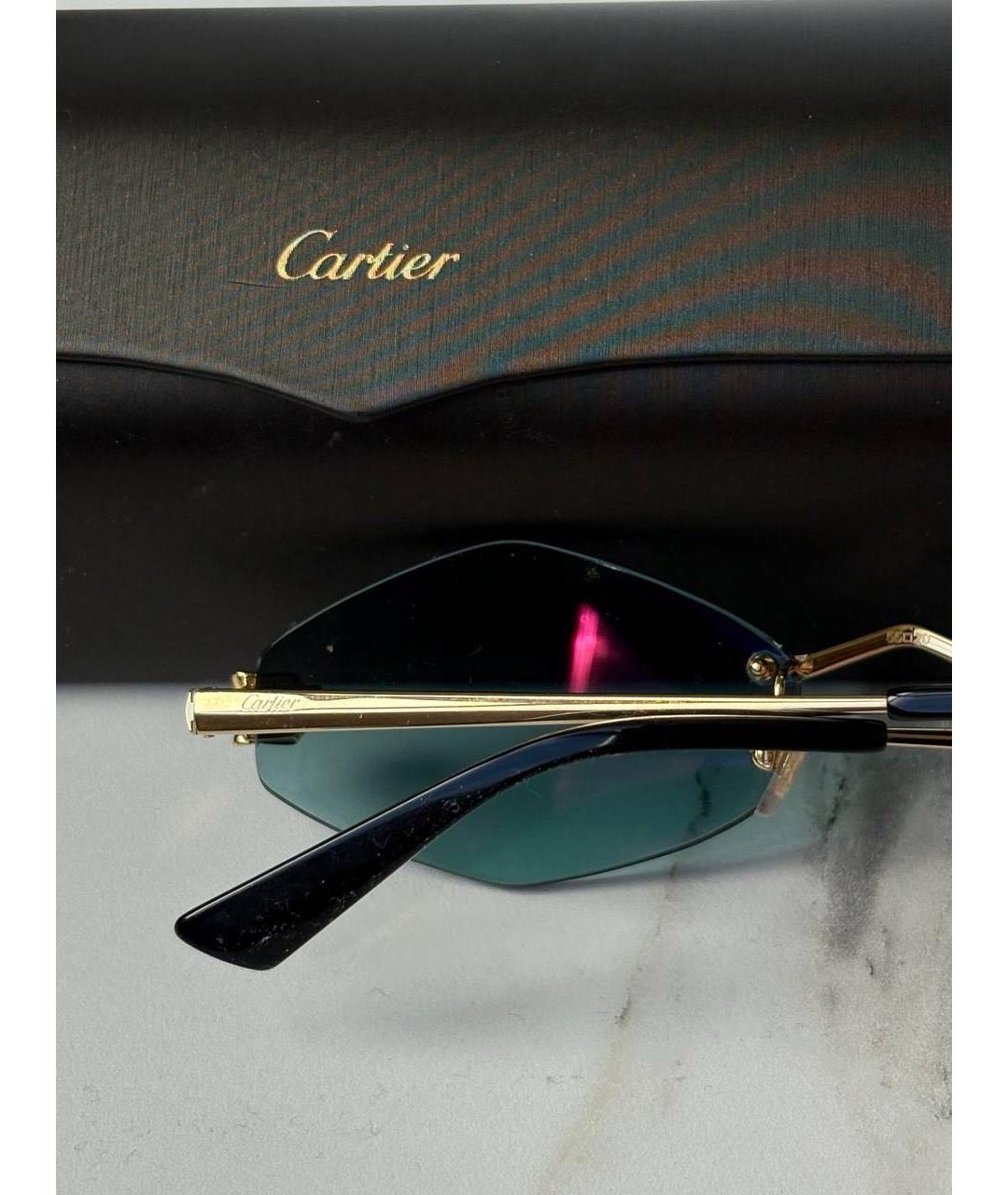 CARTIER Золотые металлические солнцезащитные очки, фото 4