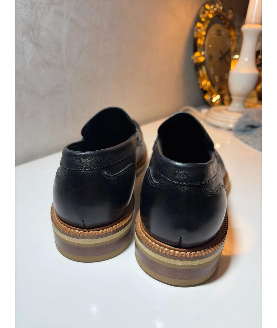 ERMENEGILDO ZEGNA XXX Черные кожаные туфли, фото 4
