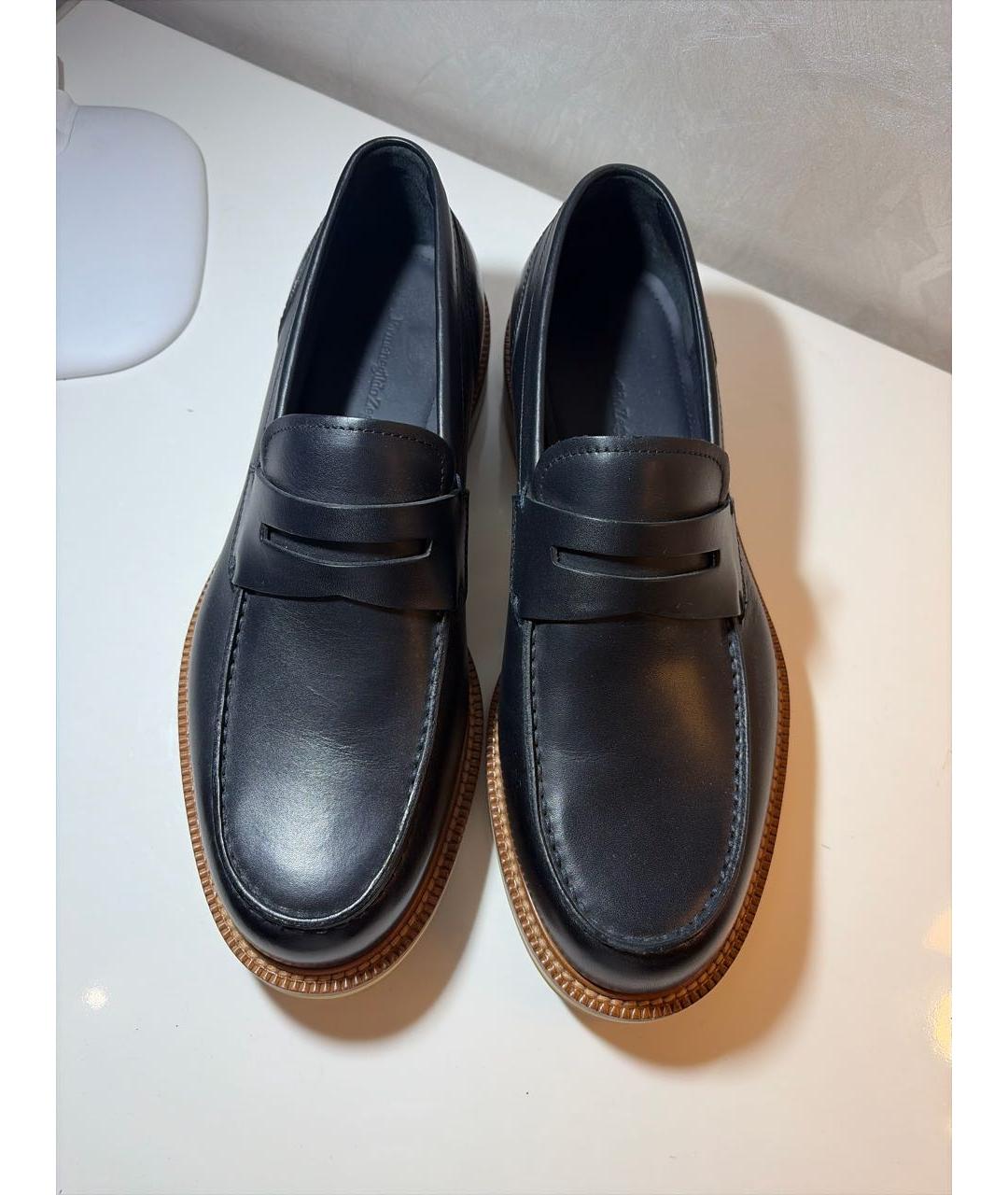 ERMENEGILDO ZEGNA XXX Черные кожаные туфли, фото 2