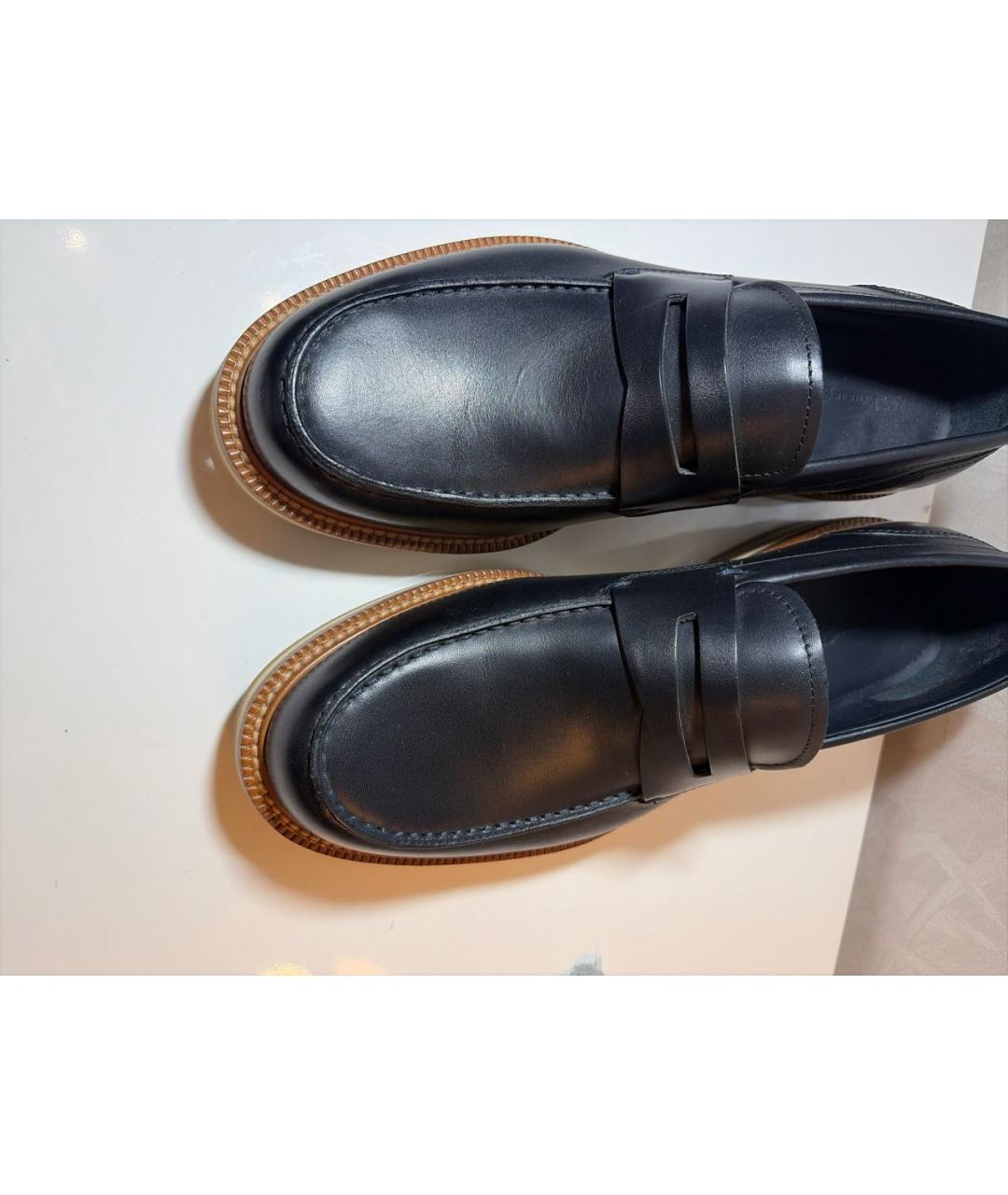 ERMENEGILDO ZEGNA XXX Черные кожаные туфли, фото 8