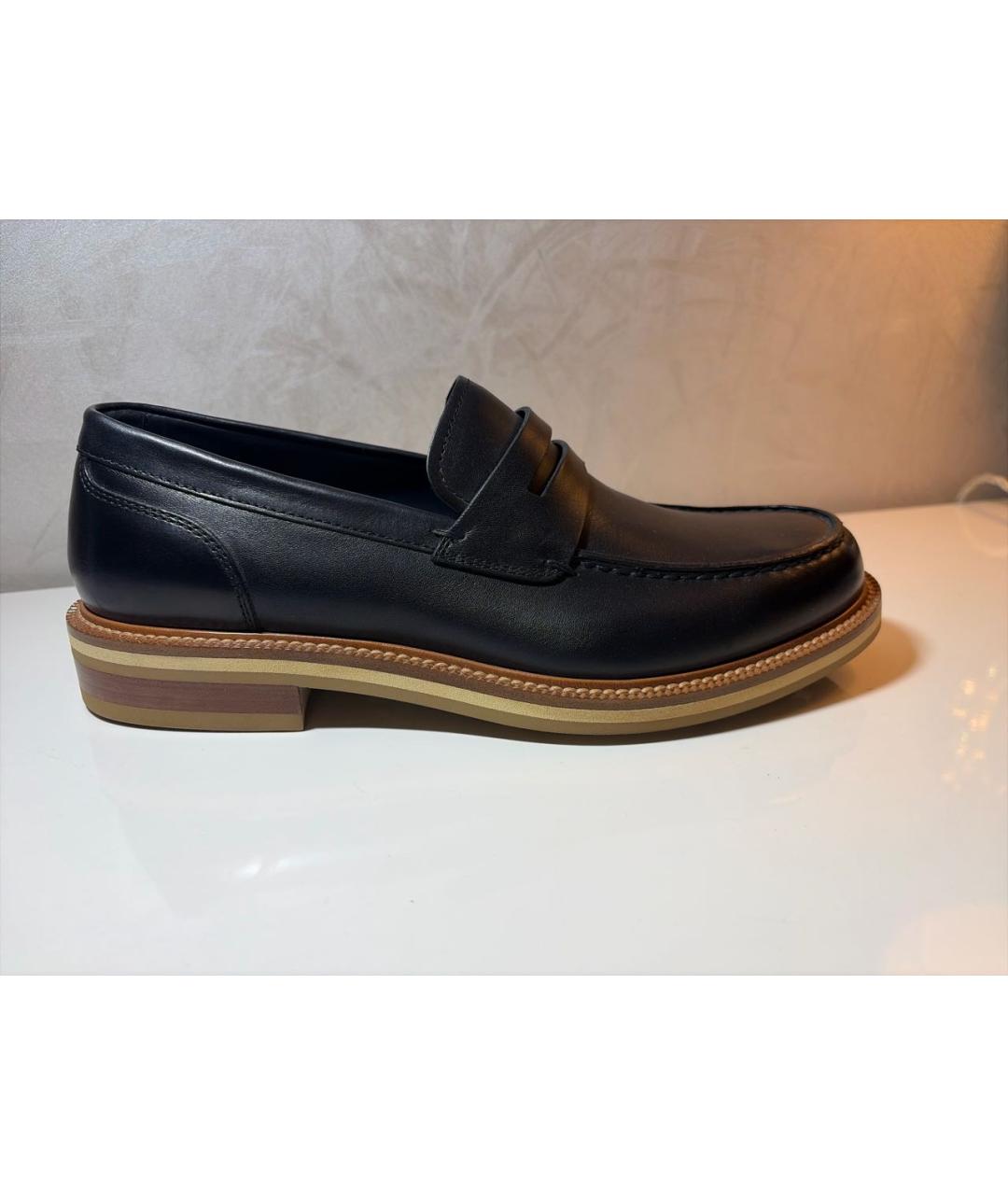 ERMENEGILDO ZEGNA XXX Черные кожаные туфли, фото 9