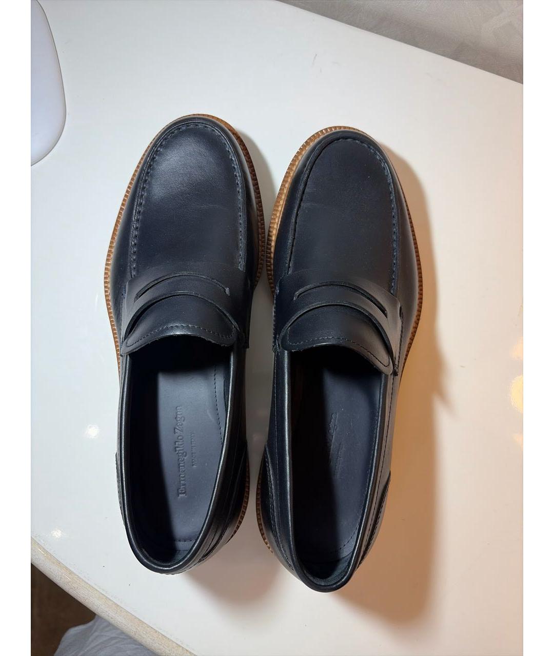 ERMENEGILDO ZEGNA XXX Черные кожаные туфли, фото 3
