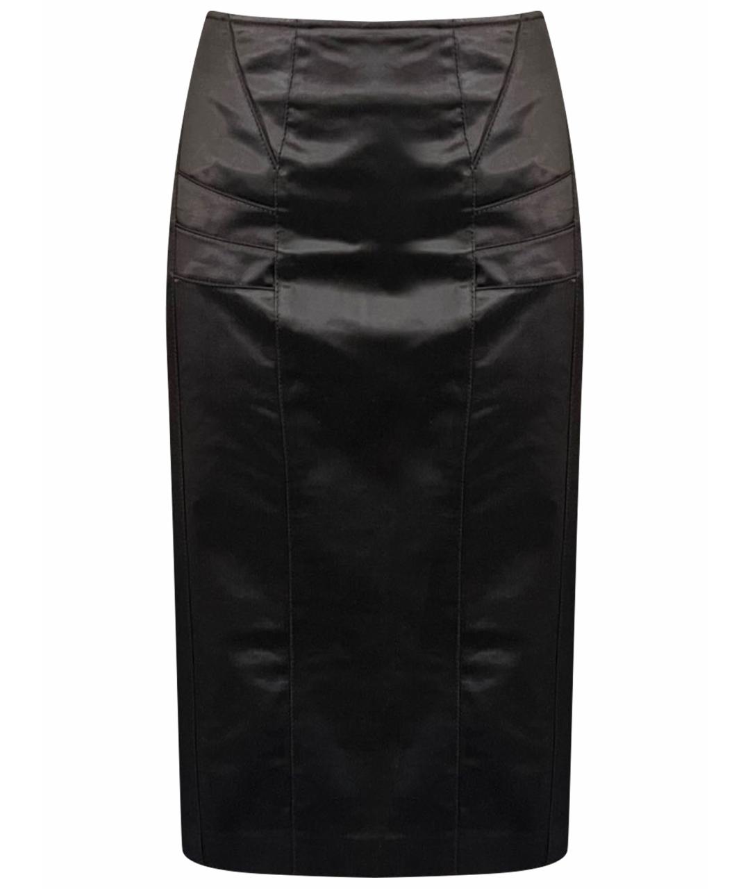 MAX MARA Коричневая вискозная юбка миди, фото 1