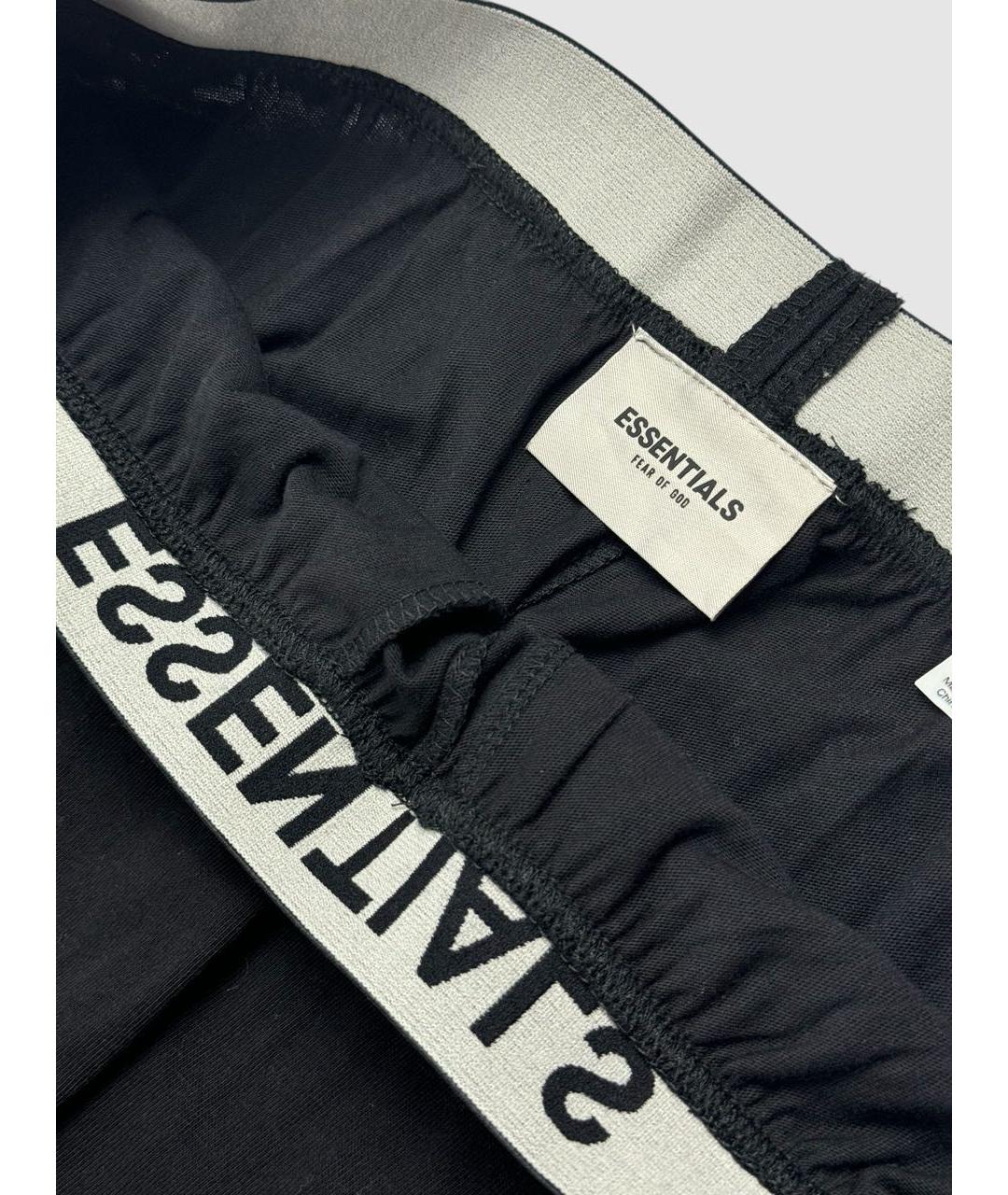 FEAR OF GOD ESSENTIALS Черные хлопковые повседневные брюки, фото 2