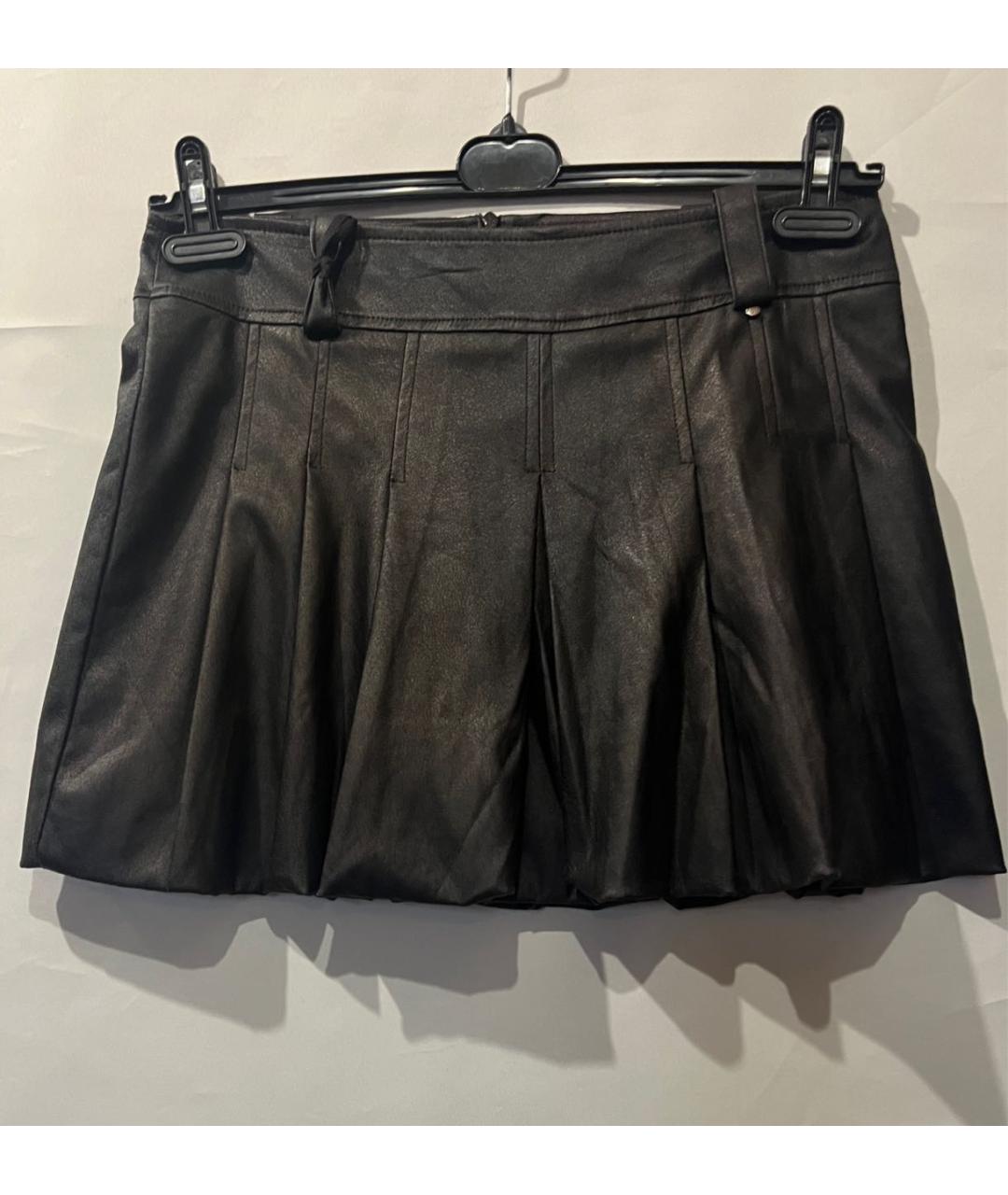 ELISABETTA FRANCHI Коричневая юбка мини, фото 3