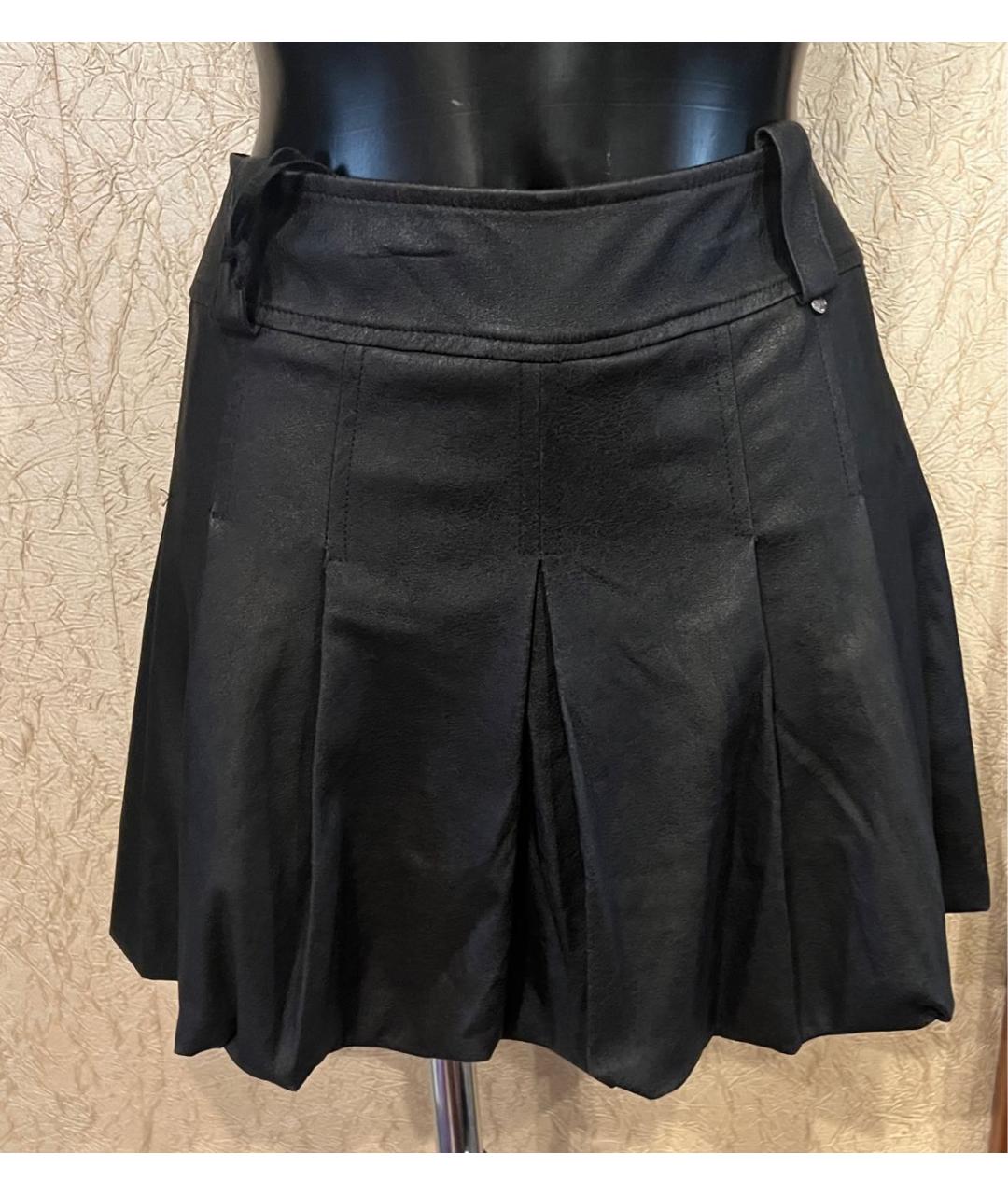 ELISABETTA FRANCHI Коричневая юбка мини, фото 2