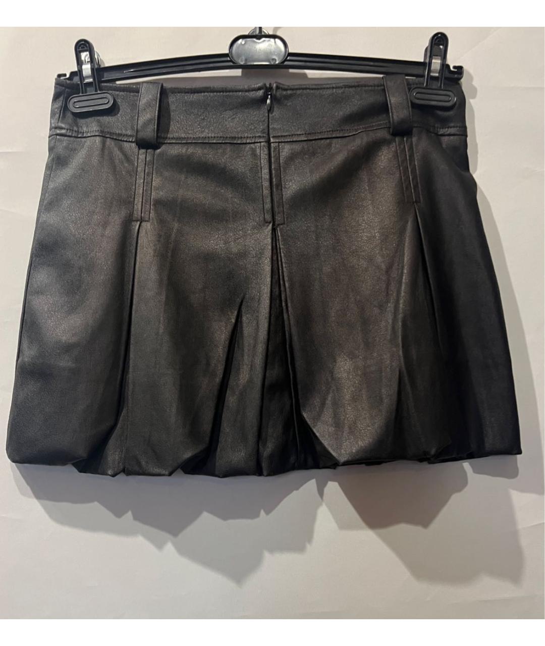 ELISABETTA FRANCHI Коричневая юбка мини, фото 4