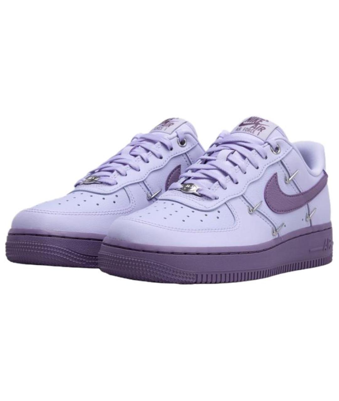 NIKE Фиолетовые кожаные кроссовки, фото 4