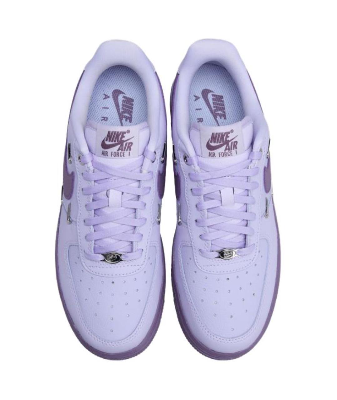 NIKE Фиолетовые кожаные кроссовки, фото 5