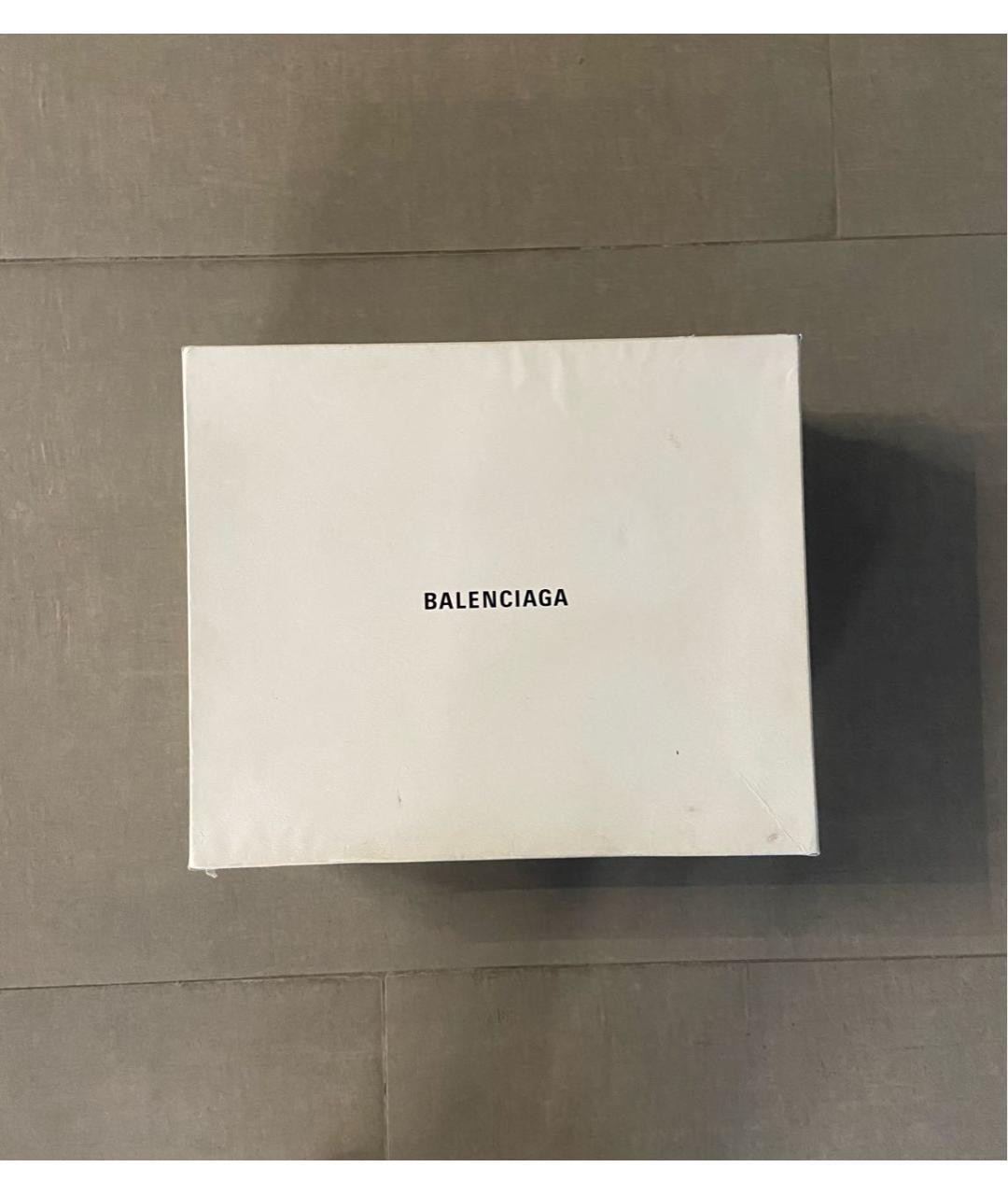BALENCIAGA Черные кожаные низкие кроссовки / кеды, фото 7