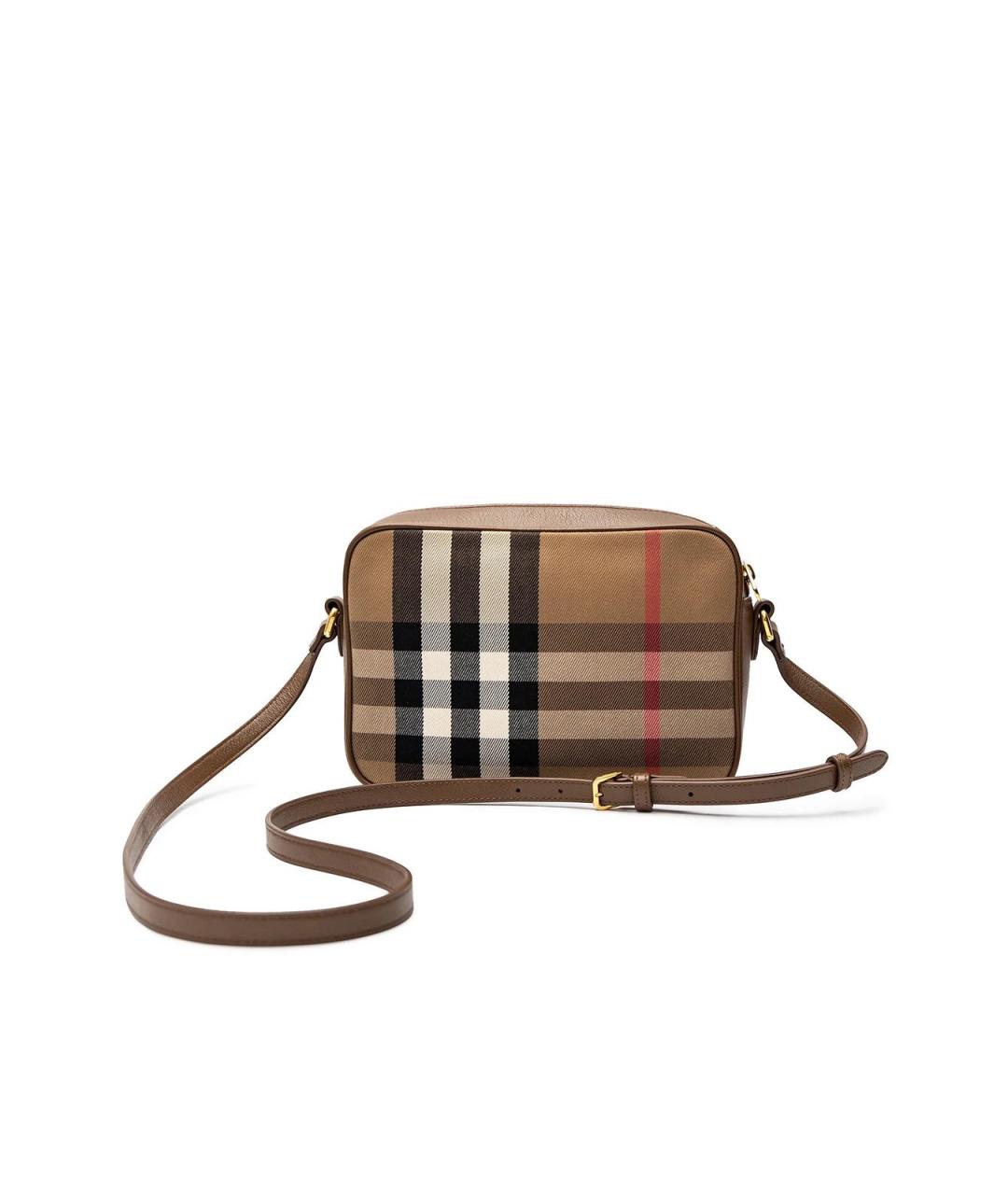 BURBERRY Коричневая тканевая сумка через плечо, фото 3