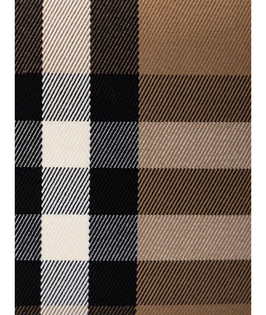 BURBERRY Коричневая тканевая сумка через плечо, фото 5
