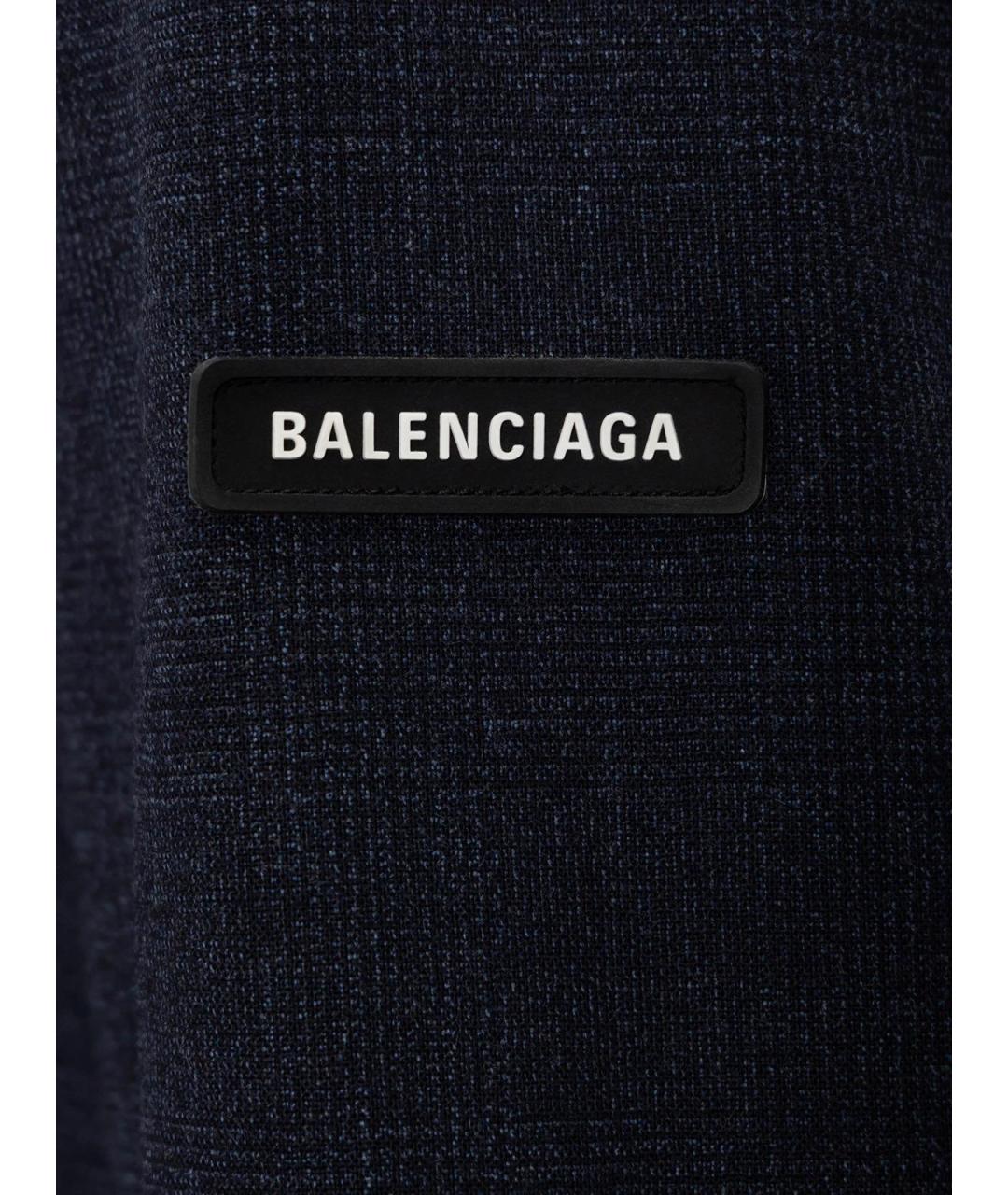 BALENCIAGA Синий шерстяной жакет/пиджак, фото 3