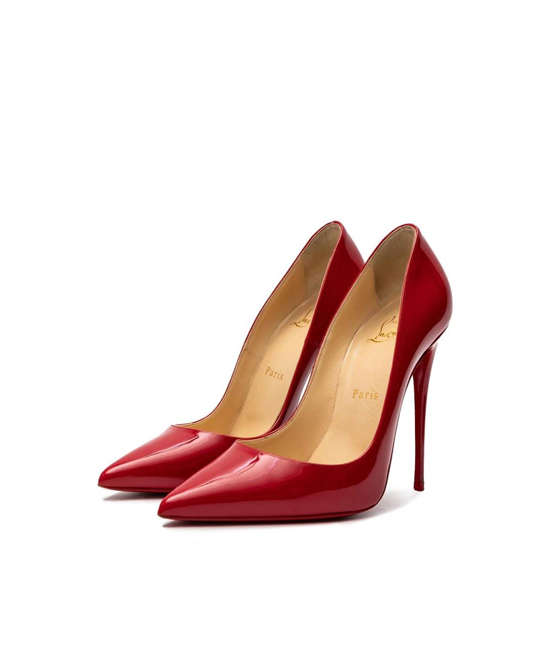 CHRISTIAN LOUBOUTIN Красные кожаные туфли, фото 2