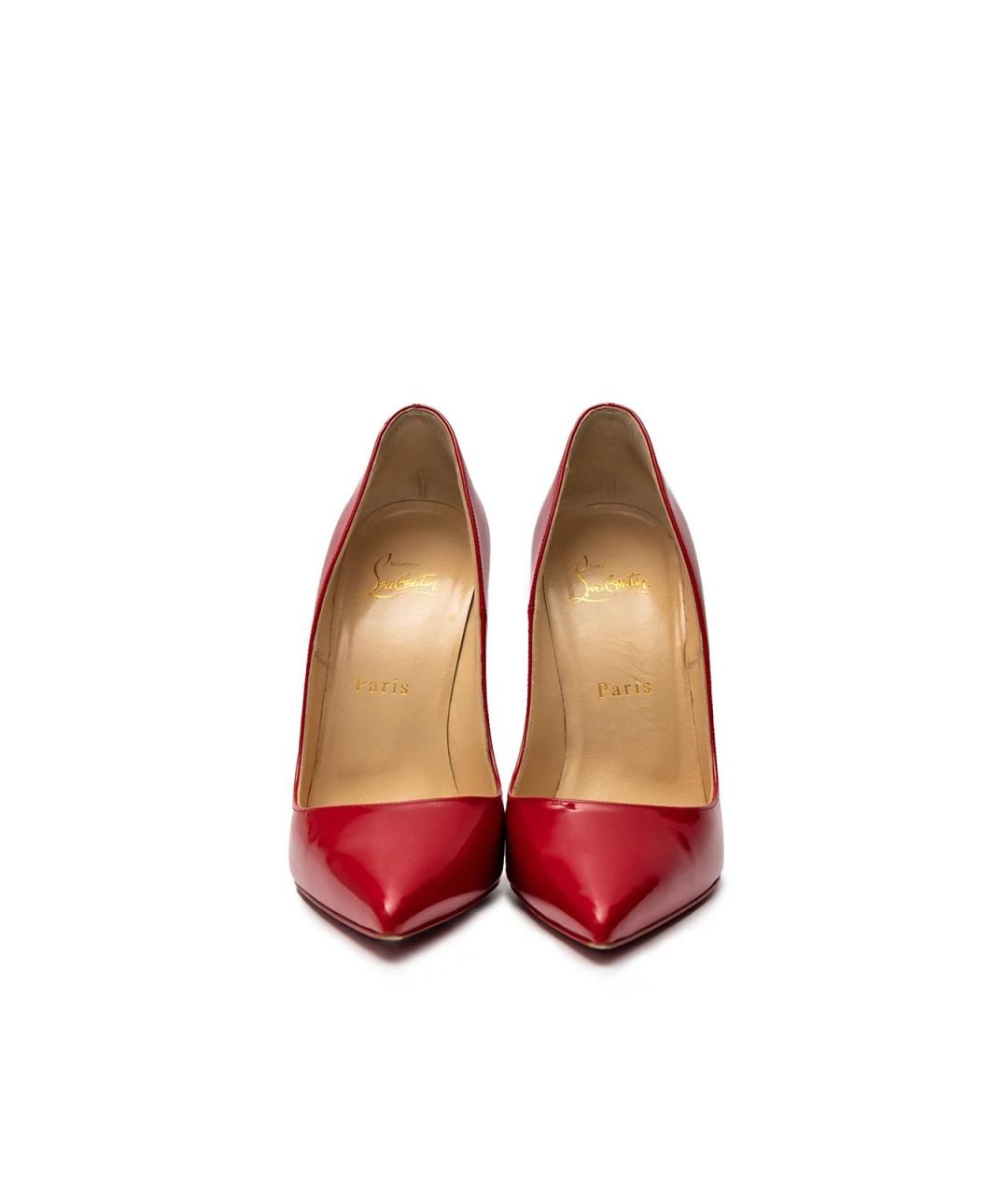 CHRISTIAN LOUBOUTIN Красные кожаные туфли, фото 4