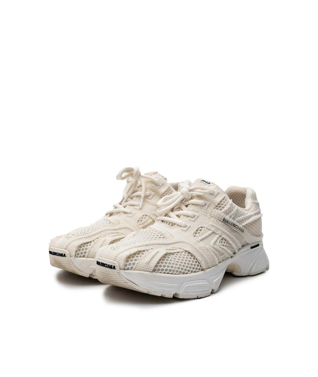 BALENCIAGA Белые текстильные кроссовки, фото 2