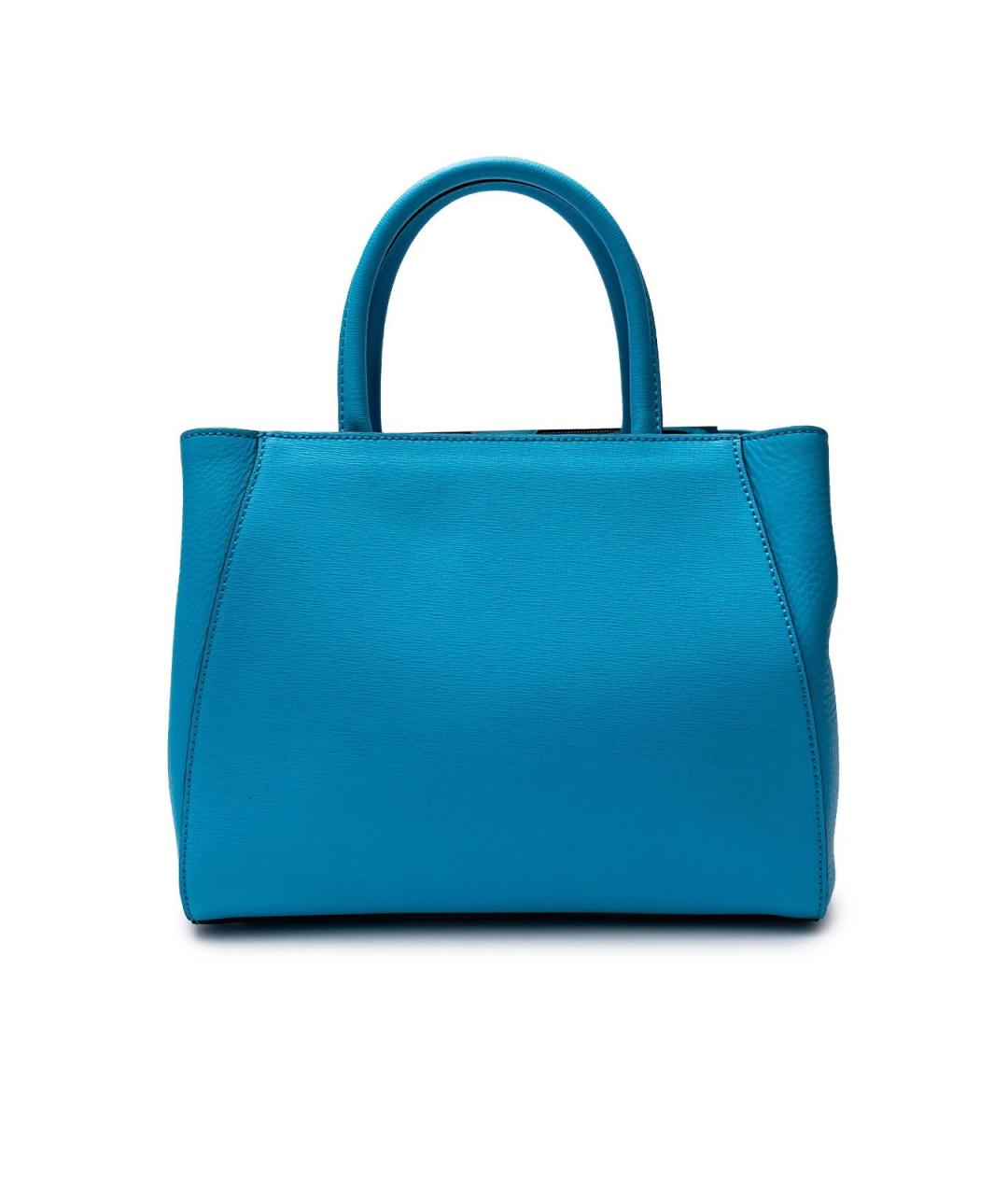 FENDI Голубая кожаная сумка тоут, фото 3
