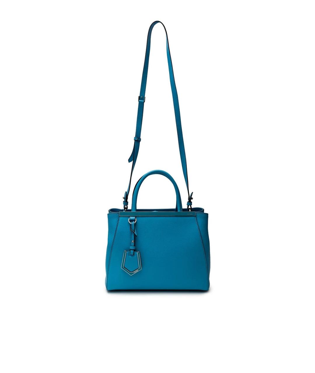 FENDI Голубая кожаная сумка тоут, фото 4