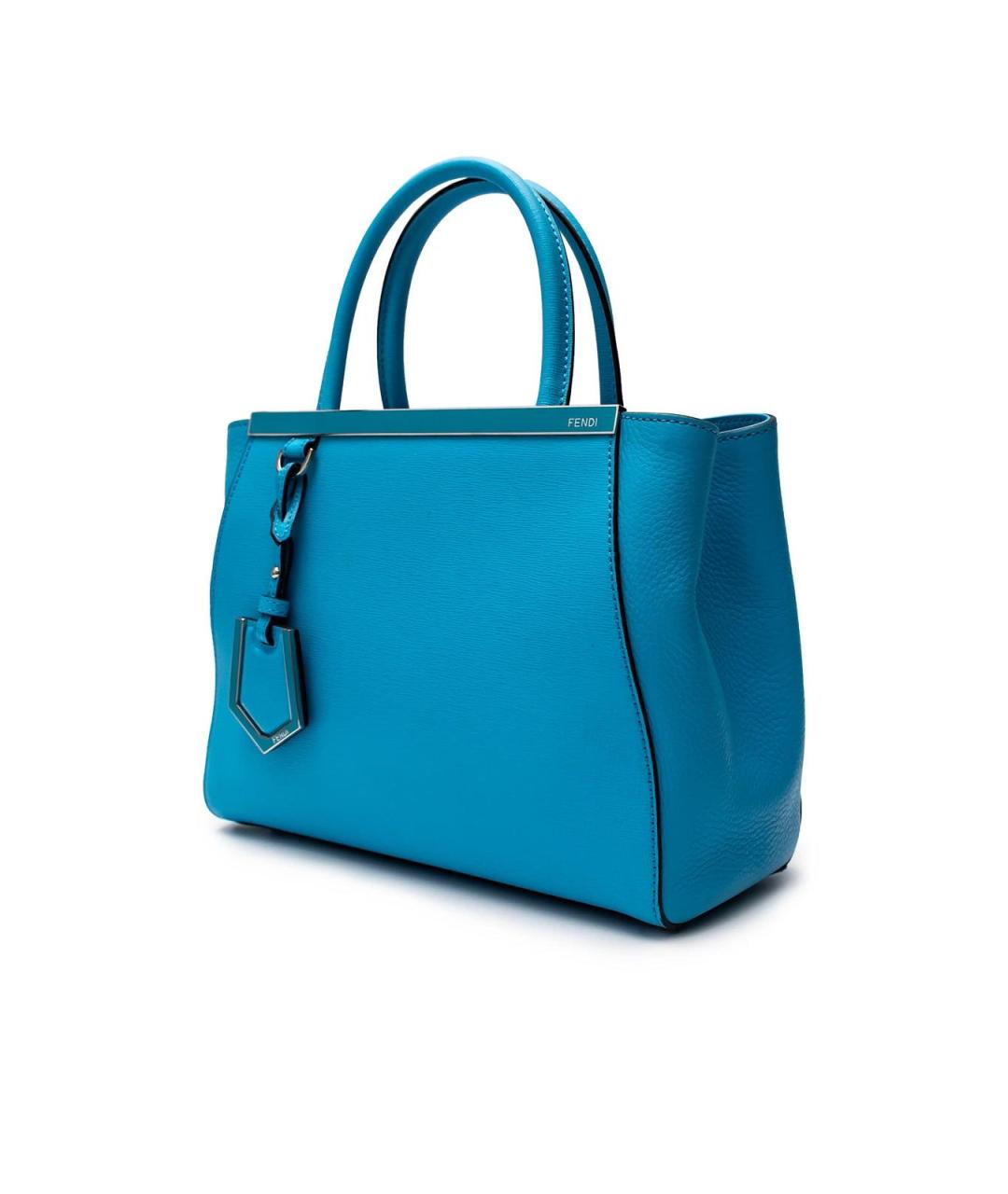 FENDI Голубая кожаная сумка тоут, фото 2