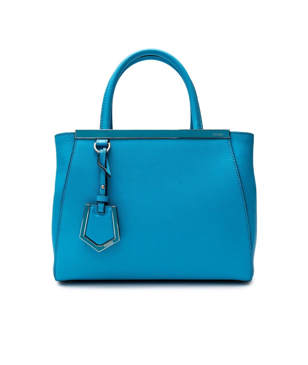 FENDI Голубая кожаная сумка тоут, фото 1