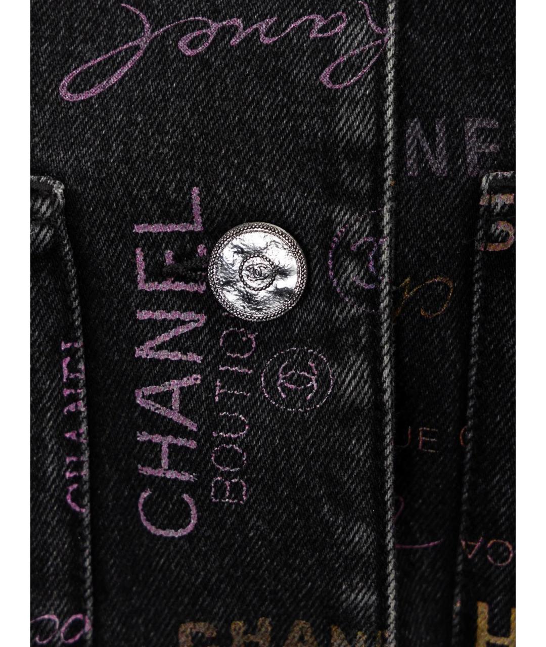 CHANEL Черная хлопковая куртка, фото 3