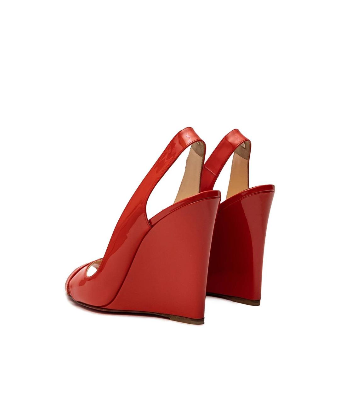 CHRISTIAN LOUBOUTIN Красные кожаные босоножки, фото 3