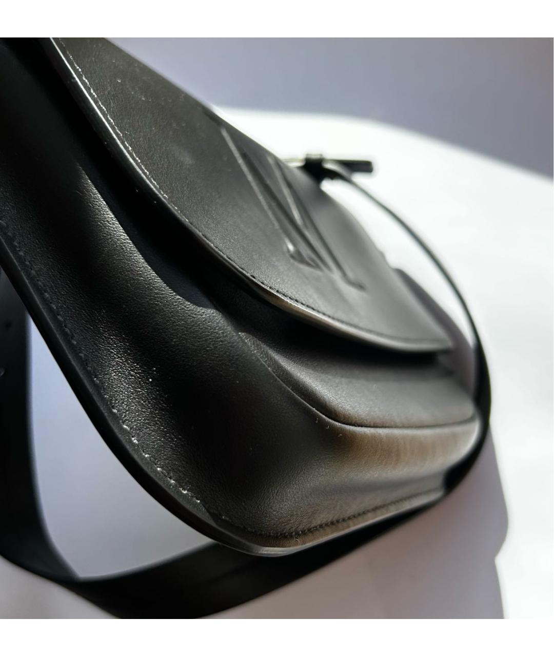 MAX MARA Черная кожаная сумка через плечо, фото 4