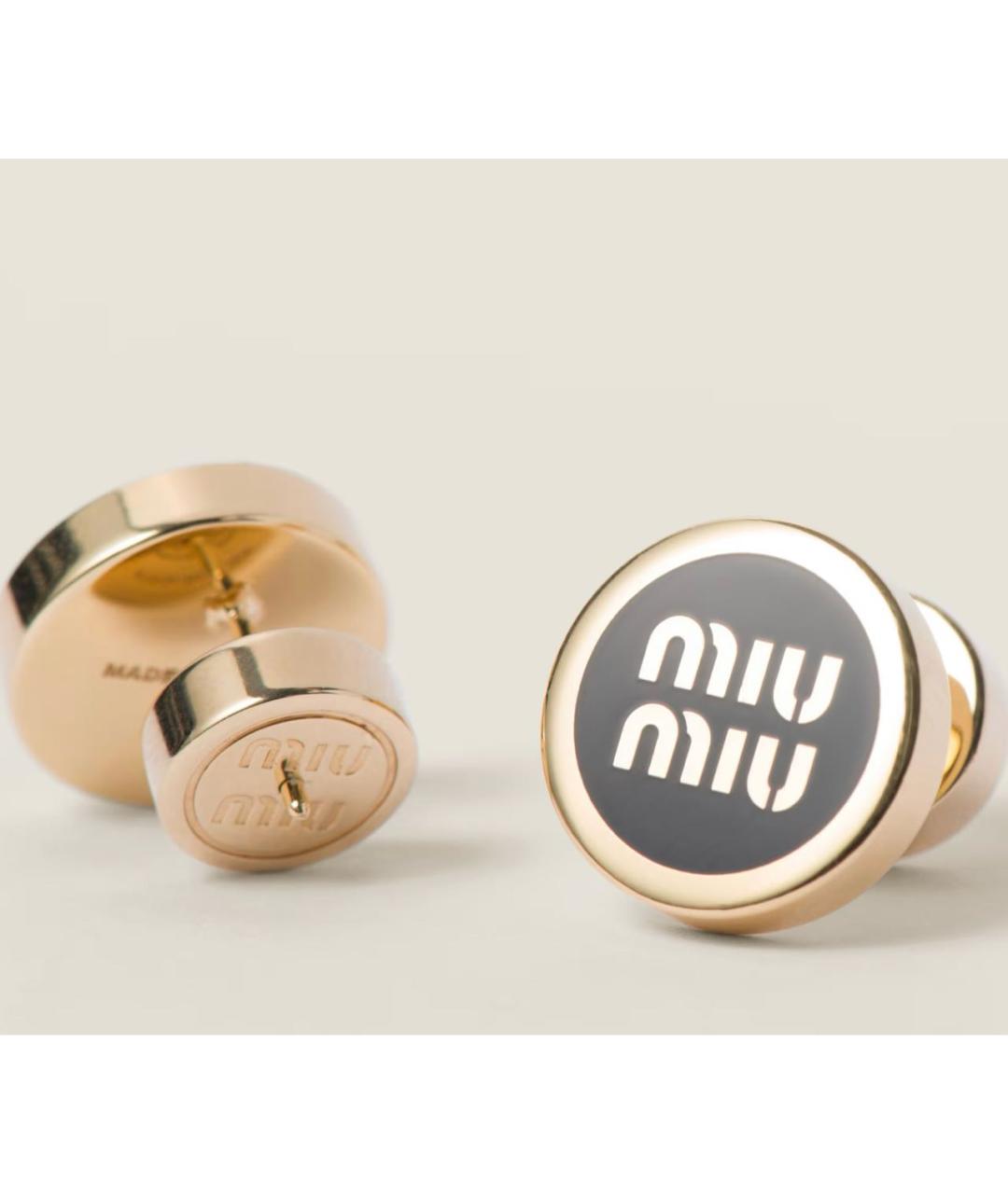 MIU MIU Черные серьги, фото 4