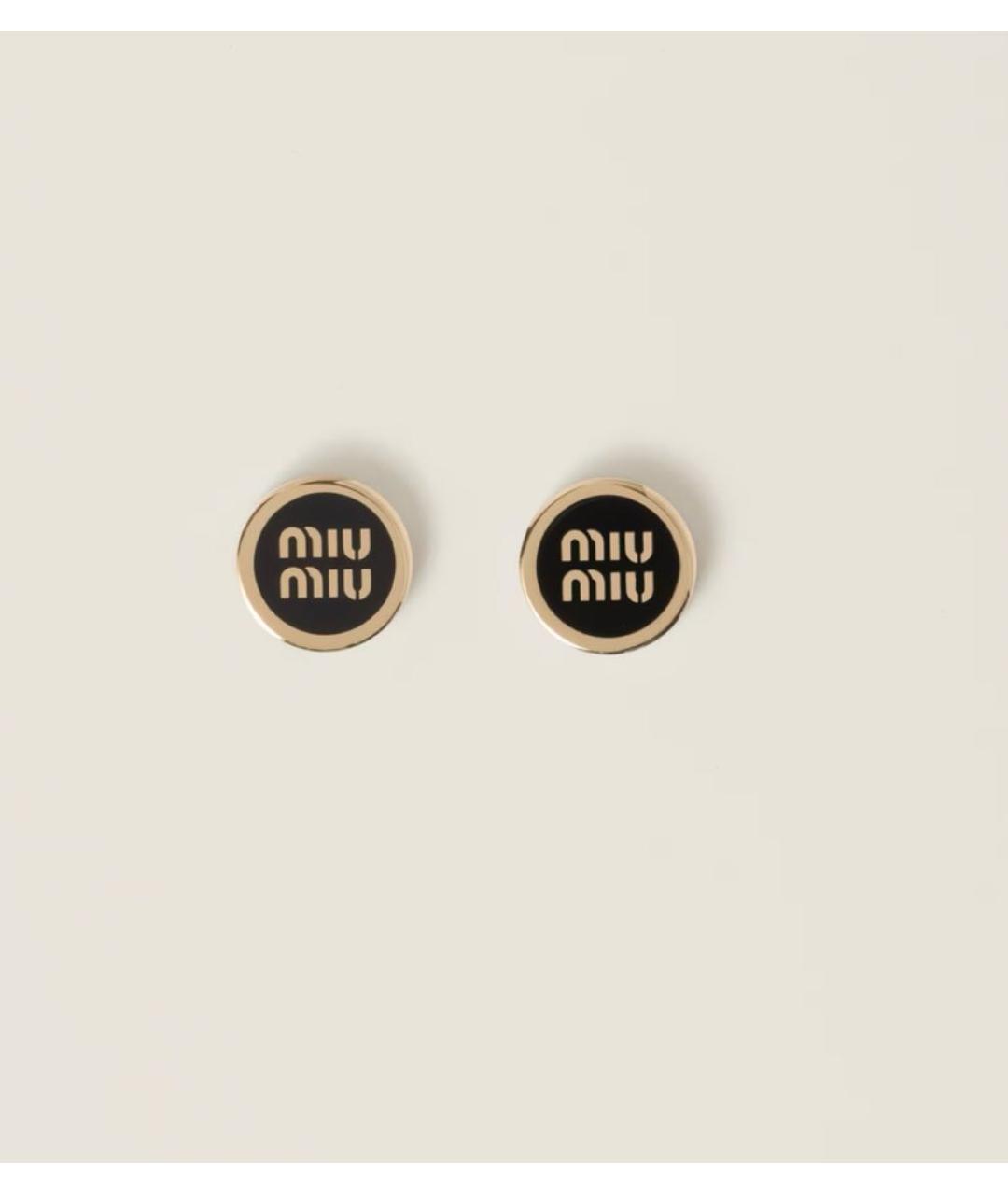 MIU MIU Черные серьги, фото 5