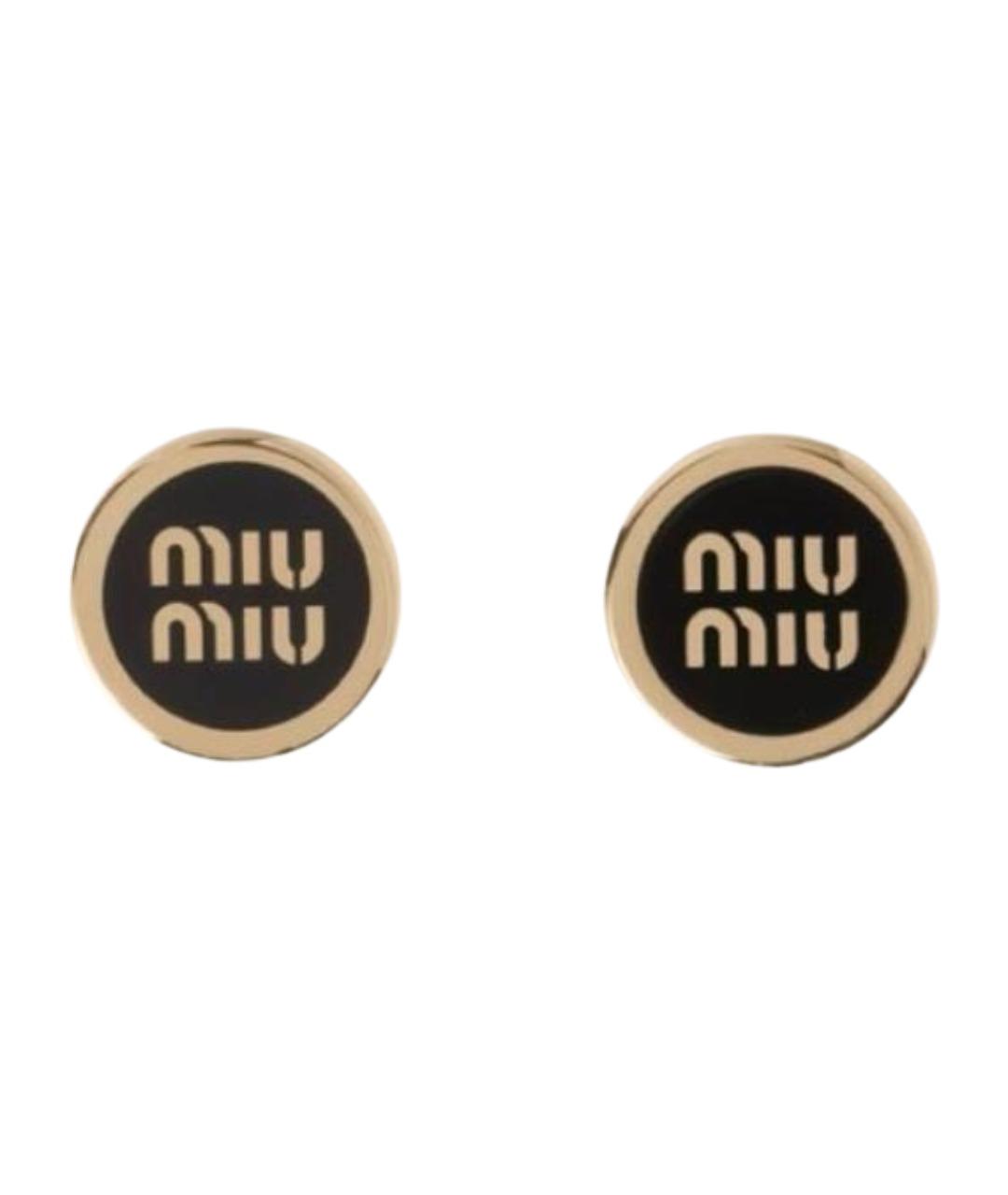 MIU MIU Черные серьги, фото 1
