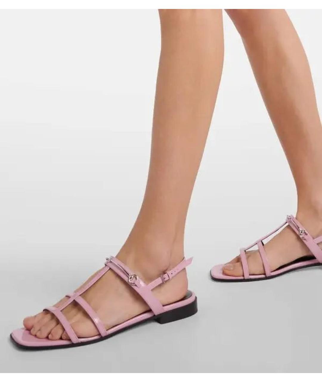 GUCCI Розовые сандалии из лакированной кожи, фото 7
