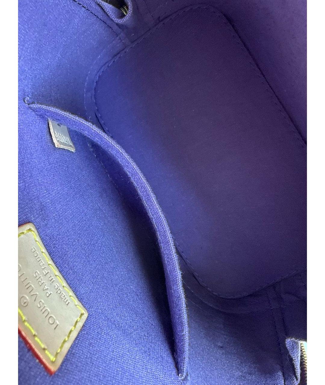 LOUIS VUITTON Бордовая сумка с короткими ручками из лакированной кожи, фото 4