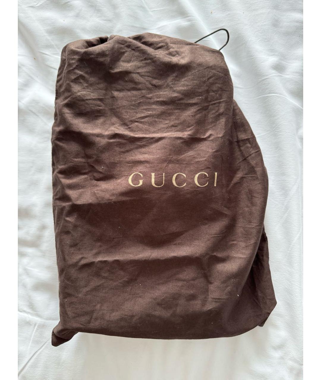 GUCCI Черная кожаная сумка с короткими ручками, фото 7