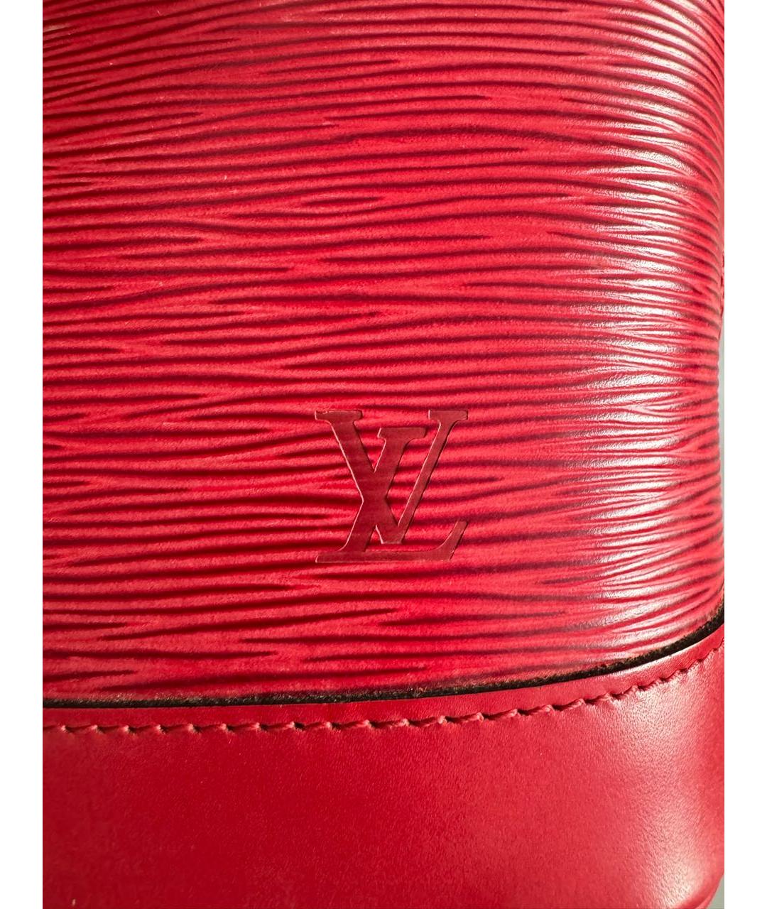 LOUIS VUITTON Красная кожаная сумка с короткими ручками, фото 6