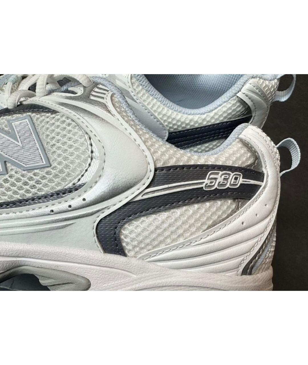 NEW BALANCE Белые синтетические низкие кроссовки / кеды, фото 2