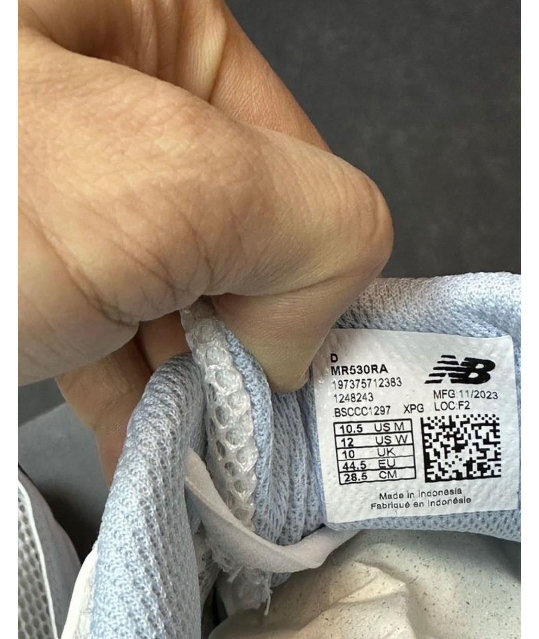 NEW BALANCE Белые синтетические низкие кроссовки / кеды, фото 6