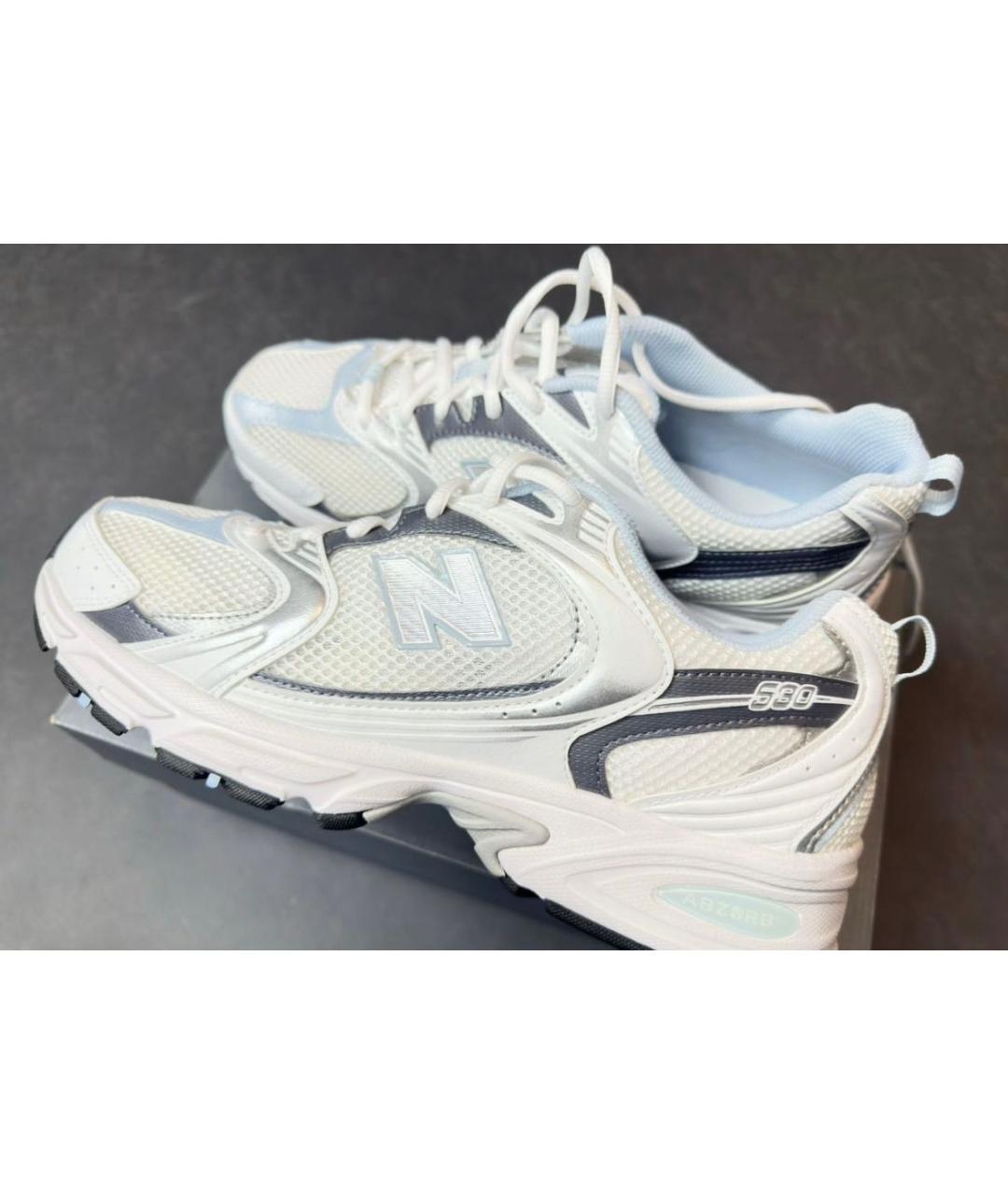 NEW BALANCE Белые синтетические низкие кроссовки / кеды, фото 8