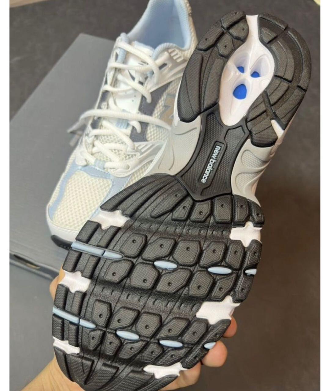 NEW BALANCE Белые синтетические низкие кроссовки / кеды, фото 4