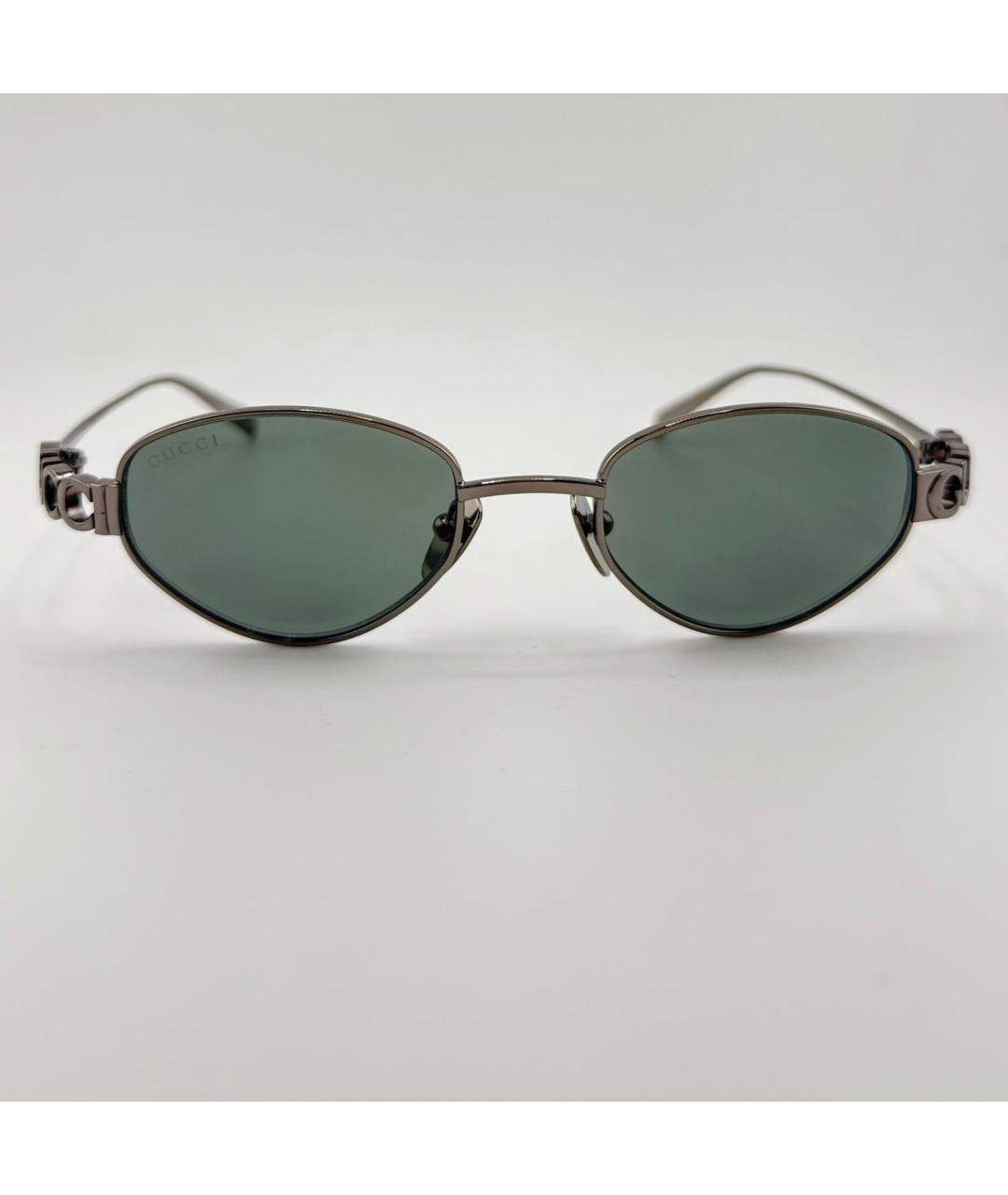 GUCCI Серые металлические солнцезащитные очки, фото 4