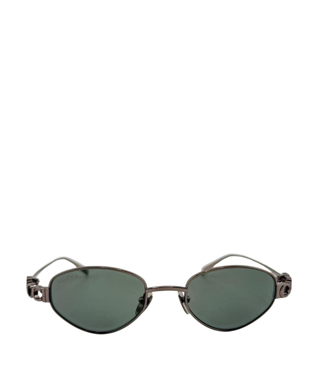 GUCCI Серые металлические солнцезащитные очки, фото 1