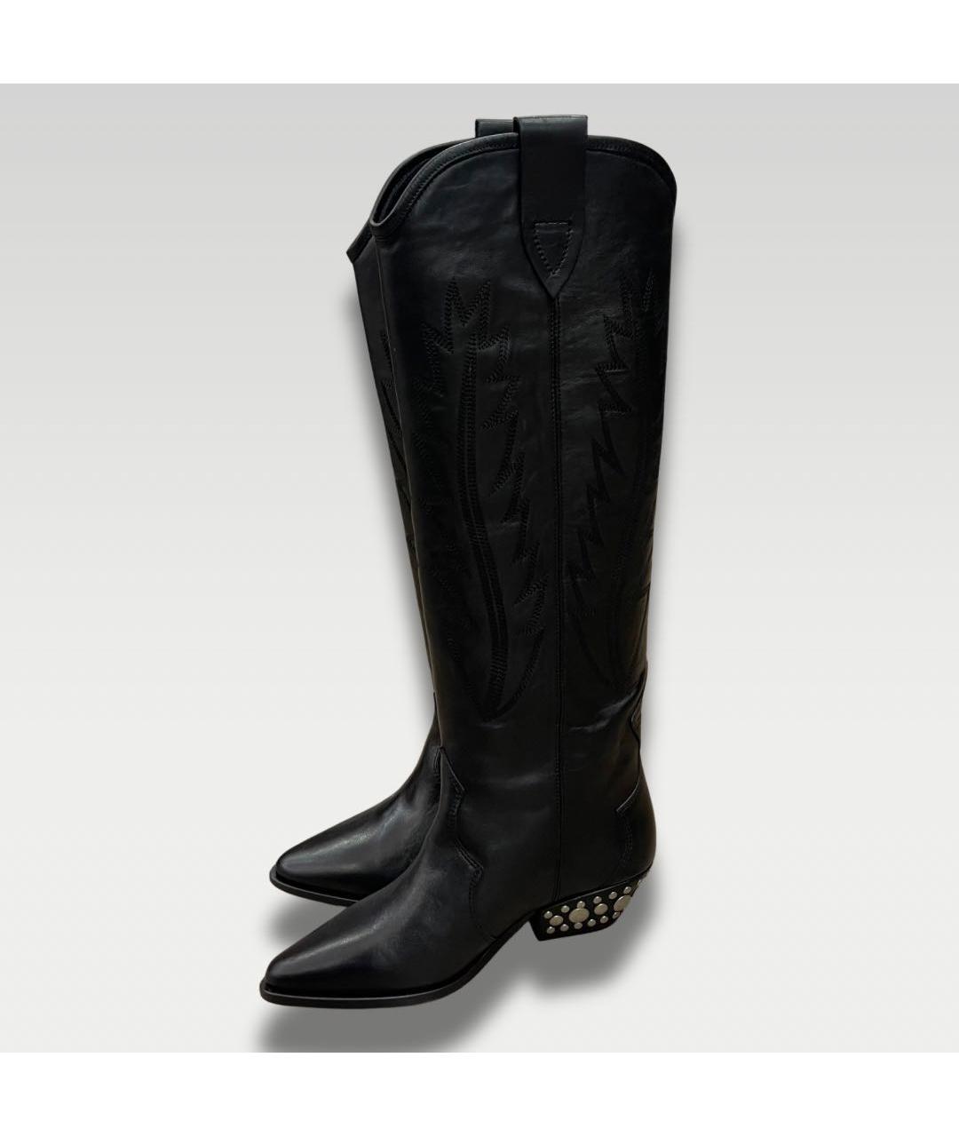 ISABEL MARANT Черные кожаные сапоги, фото 4