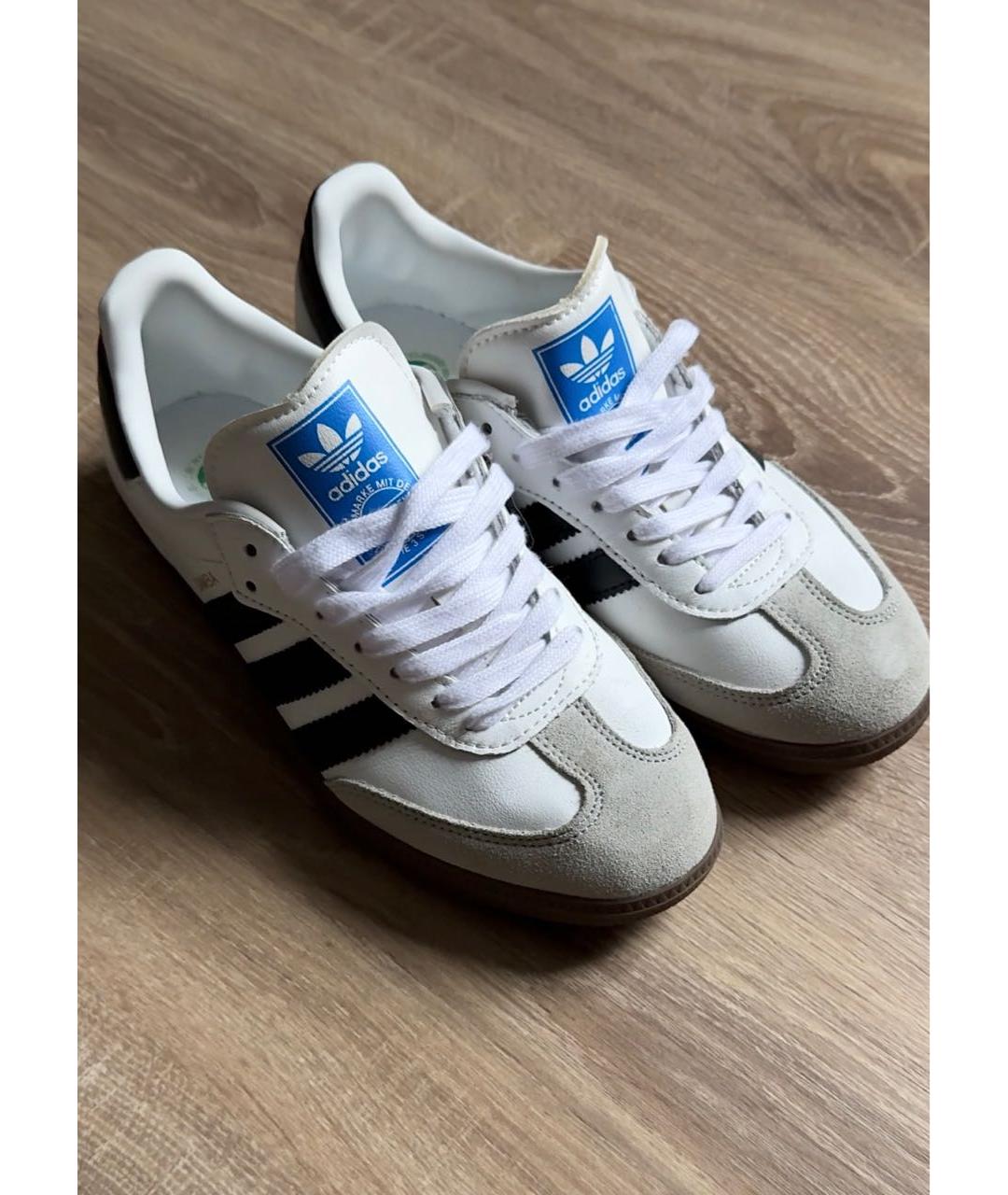 ADIDAS Белые кожаные кеды, фото 7
