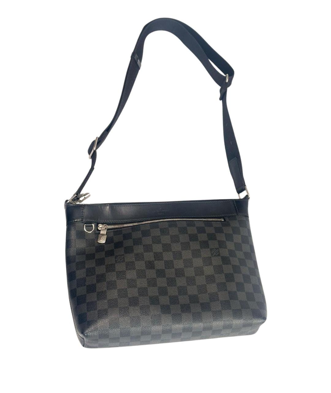 LOUIS VUITTON Темно-синяя кожаная сумка на плечо, фото 1