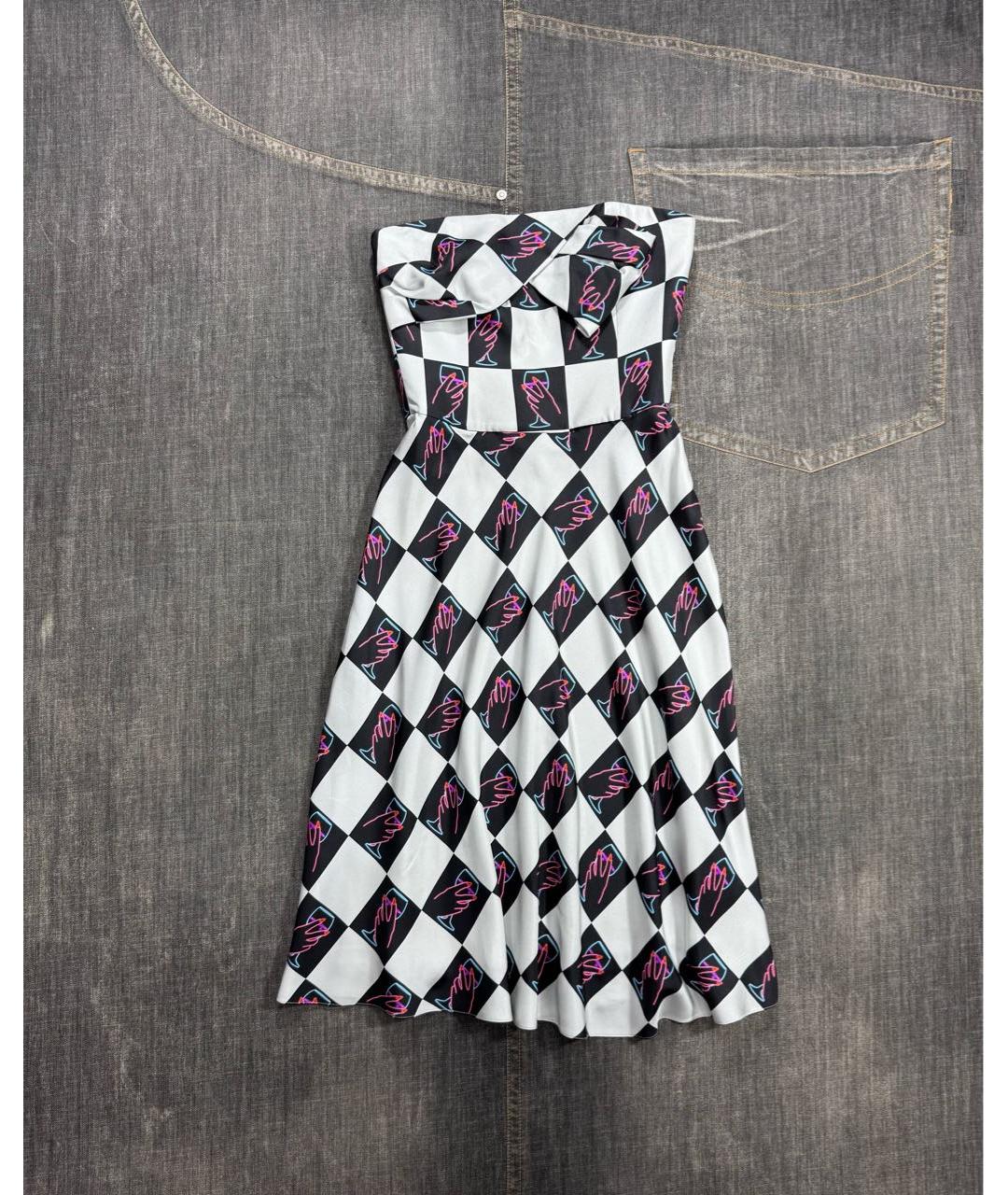 EMPORIO ARMANI Мульти шелковое повседневное платье, фото 3