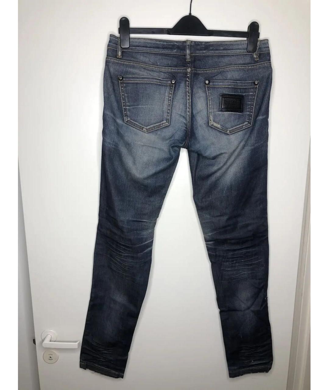 PHILIPP PLEIN Синие джинсы слим, фото 2