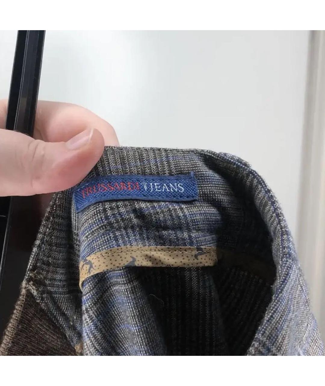TRUSSARDI JEANS Серые брюки узкие, фото 3