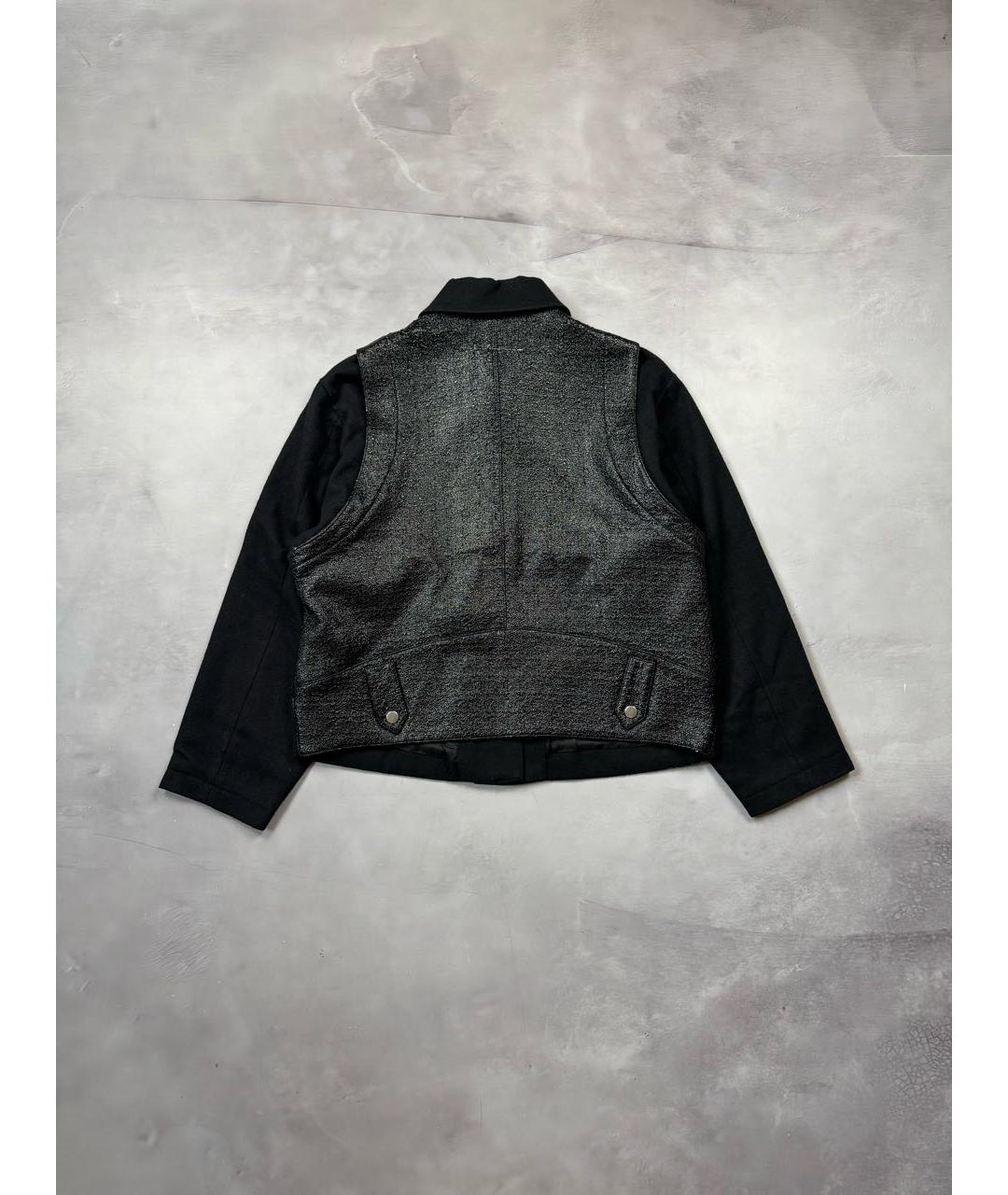 MM6 MAISON MARGIELA Черная шерстяная куртка, фото 2