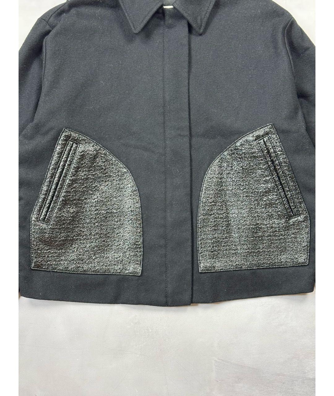 MM6 MAISON MARGIELA Черная шерстяная куртка, фото 4