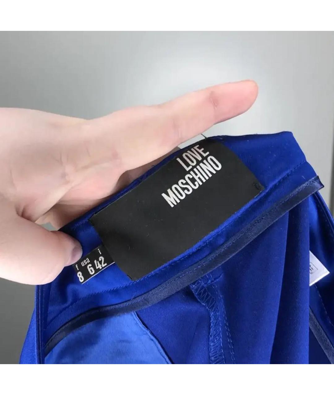 LOVE MOSCHINO Синие брюки узкие, фото 3